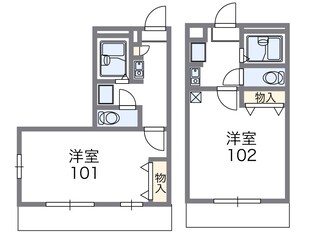 レオパレスＪＥＵＮＥＳＳＥの物件間取画像